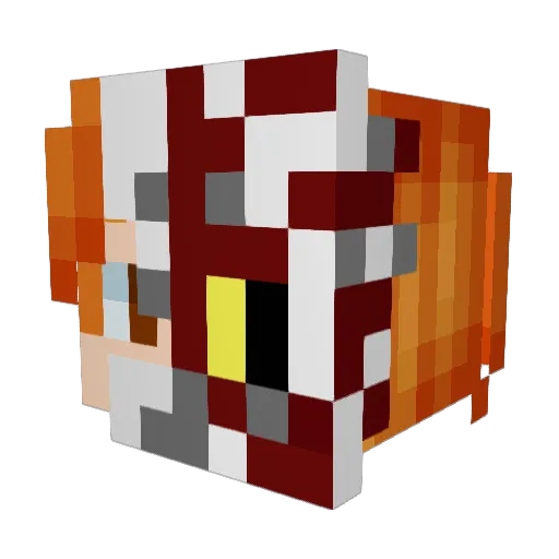 nykeevian Minecraft avatar head, 3D render