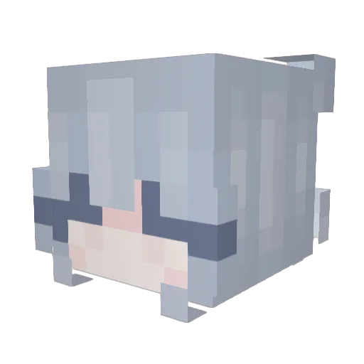 nyla_x Minecraft avatar head, 3D render