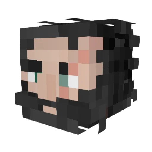 nylesporkchop Minecraft avatar head, 3D render