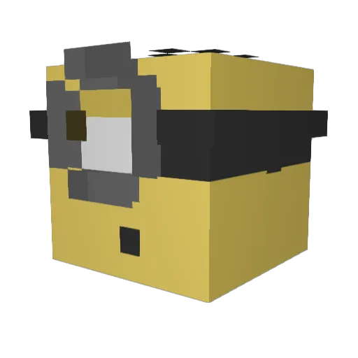nylontent Minecraft avatar head, 3D render