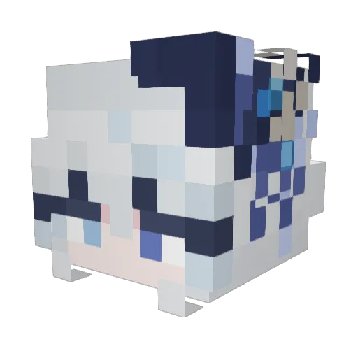 nymics_ Minecraft avatar head, 3D render