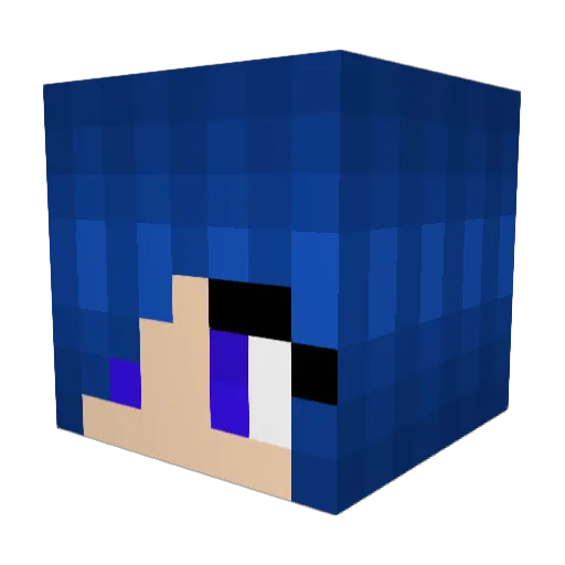 nymphais Minecraft avatar head, 3D render