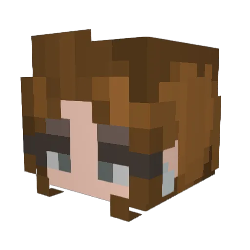 nymphfairy Minecraft avatar head, 3D render