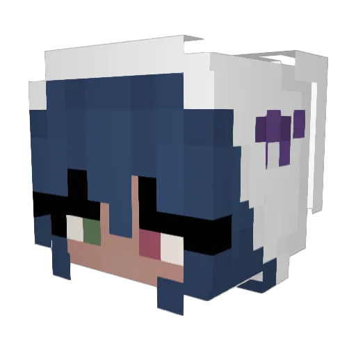 nymphiee Minecraft avatar head, 3D render