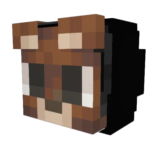 nynv Minecraft avatar head, 3D render