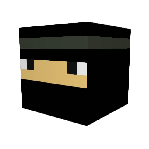 nyobita Minecraft avatar head, 3D render