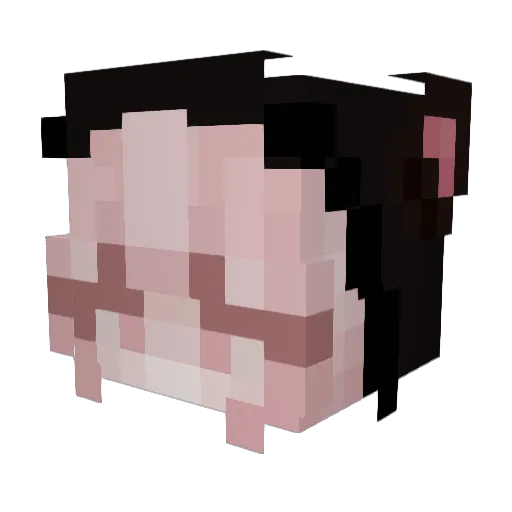 nyohm Minecraft avatar head, 3D render