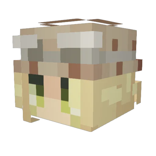 nyohooo Minecraft avatar head, 3D render