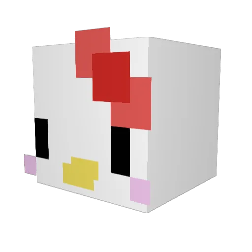 nyooooom_ Minecraft avatar head, 3D render