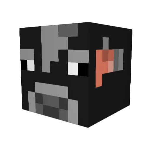 nyouchan Minecraft avatar head, 3D render