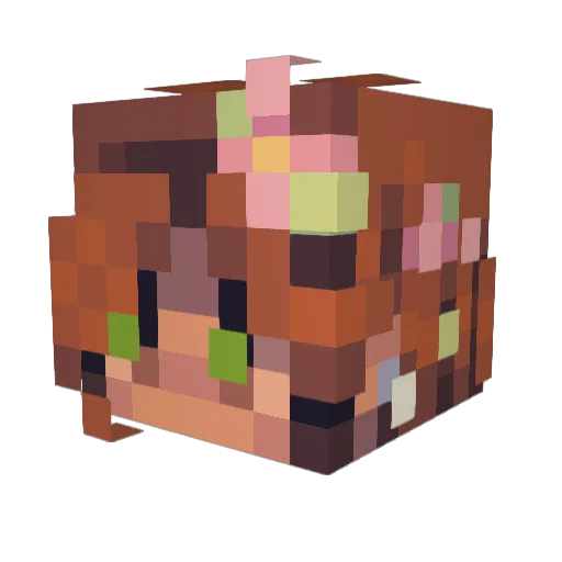 nyradiax Minecraft avatar head, 3D render