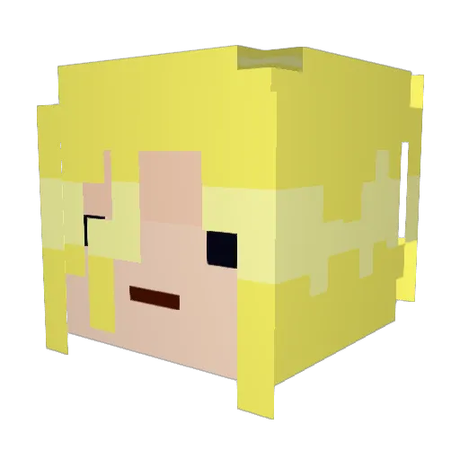 nyrox_06 Minecraft avatar head, 3D render