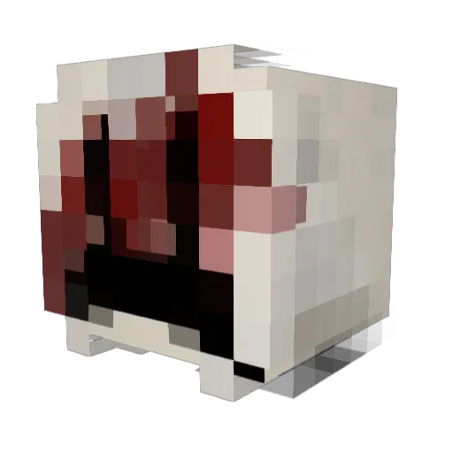 nysyama Minecraft avatar head, 3D render