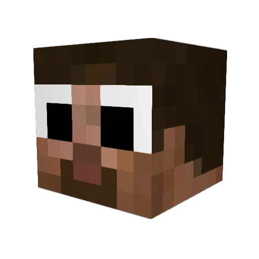 nyupok Minecraft avatar head, 3D render