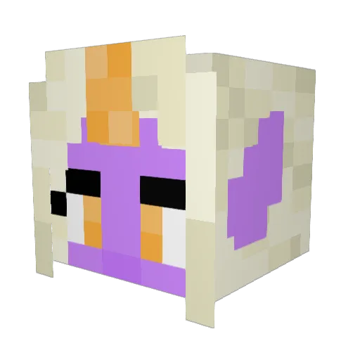 nyuseihin Minecraft avatar head, 3D render