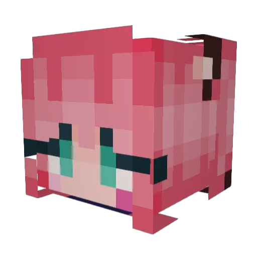nyuwi Minecraft avatar head, 3D render