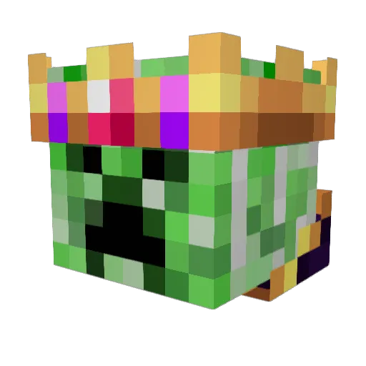 nyvili Minecraft avatar head, 3D render
