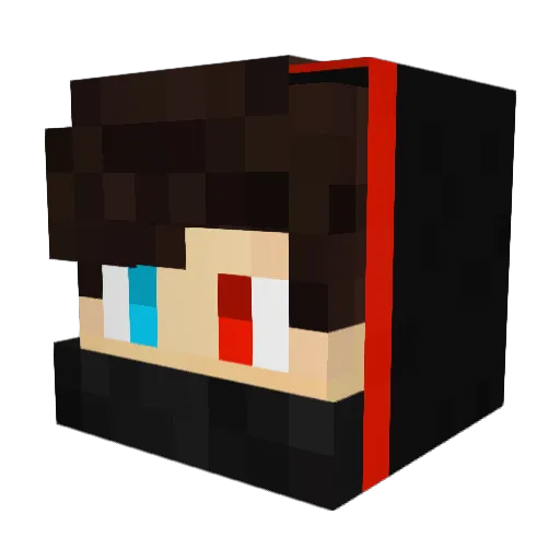 nyxKHARON Minecraft avatar head, 3D render
