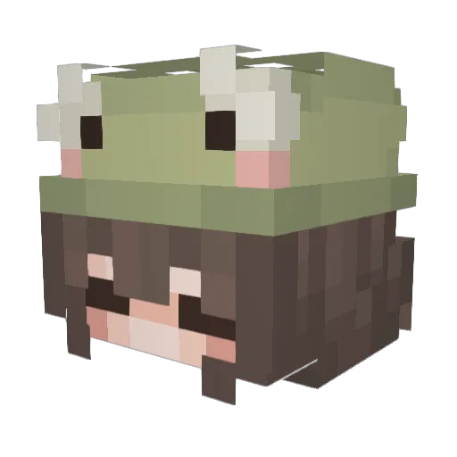 nyx_404 Minecraft avatar head, 3D render