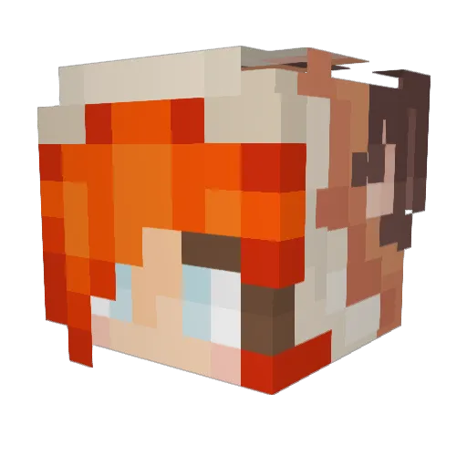 nyxi12 Minecraft avatar head, 3D render