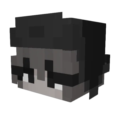 nyxikat Minecraft avatar head, 3D render