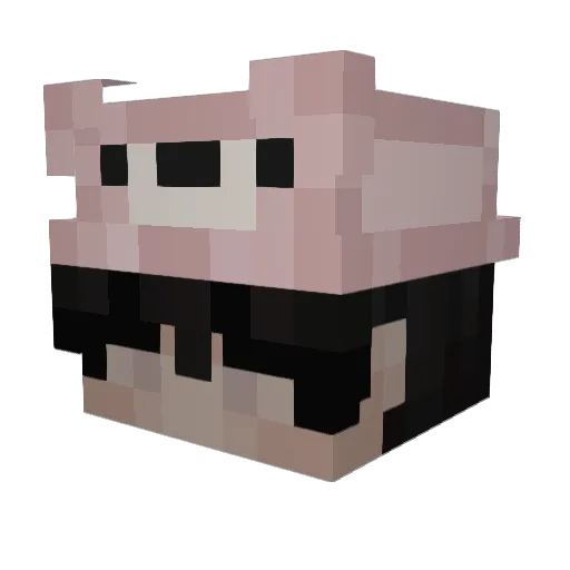 nyxj Minecraft avatar head, 3D render