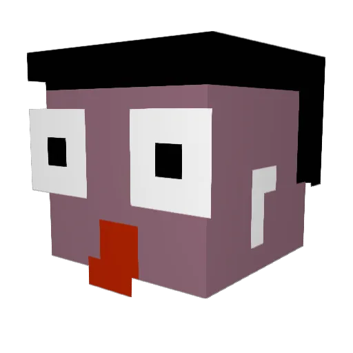 nyxlovey Minecraft avatar head, 3D render