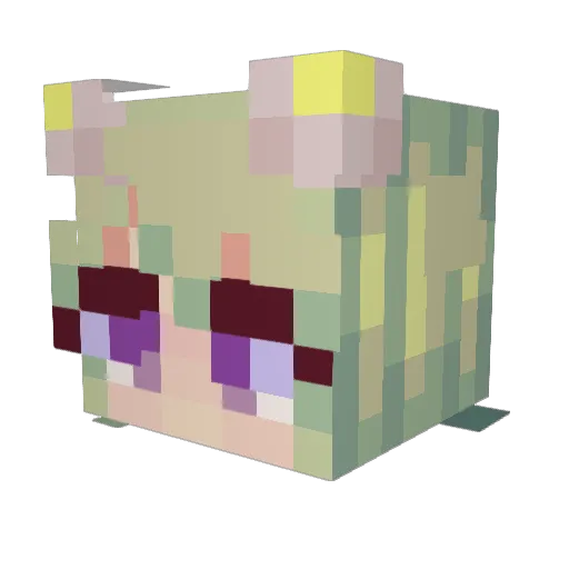 nyxlown Minecraft avatar head, 3D render