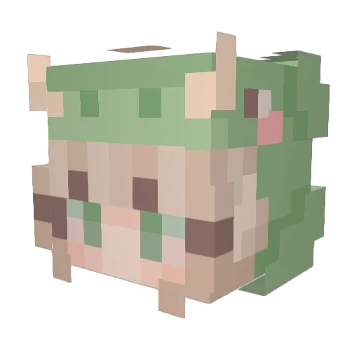 nyxthe_dinosaur Minecraft avatar head, 3D render