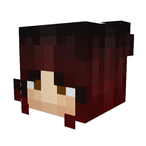 nyxttem Minecraft avatar head, 3D render