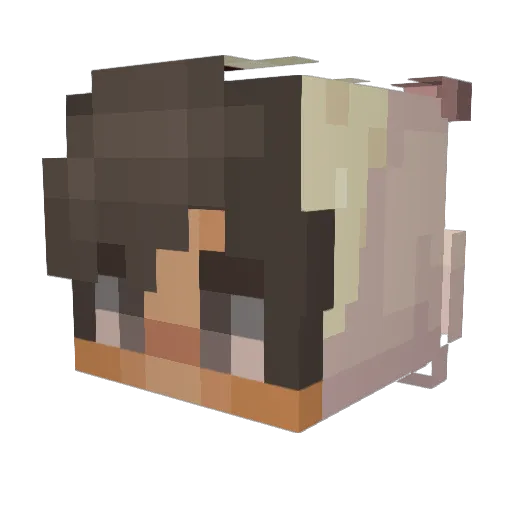nyyke Minecraft avatar head, 3D render