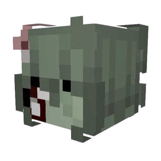 nyzzyy Minecraft avatar head, 3D render