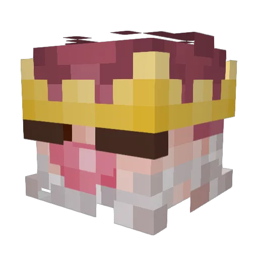 nzBhHBA Minecraft avatar head, 3D render