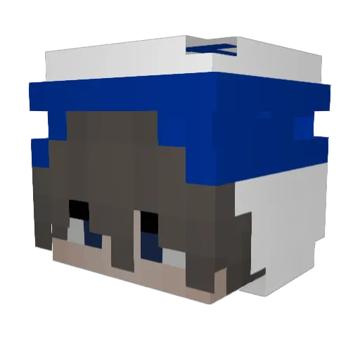 nzhau Minecraft avatar head, 3D render
