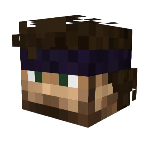 nzyh Minecraft avatar head, 3D render