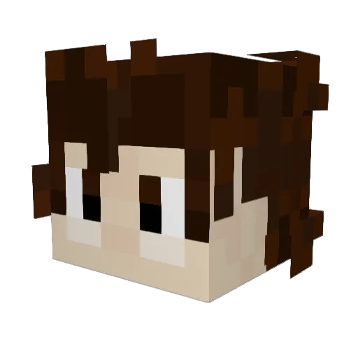o0KSY0o Minecraft avatar head, 3D render