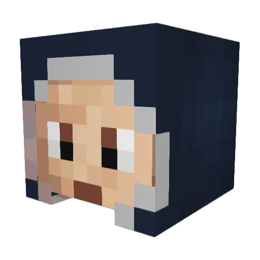 o0__D_B_M__0o Minecraft avatar head, 3D render