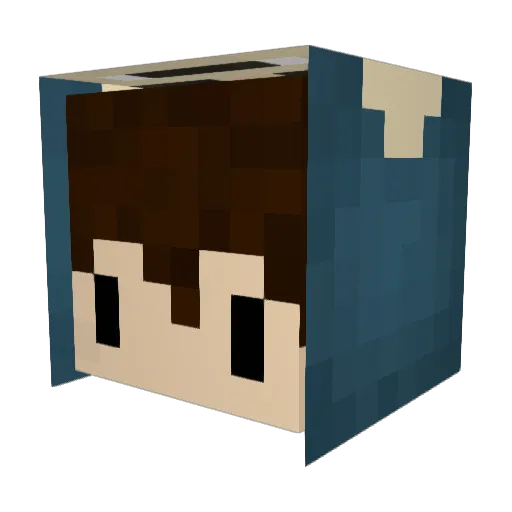 o0ke Minecraft avatar head, 3D render