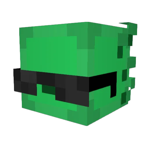 o0rc Minecraft avatar head, 3D render