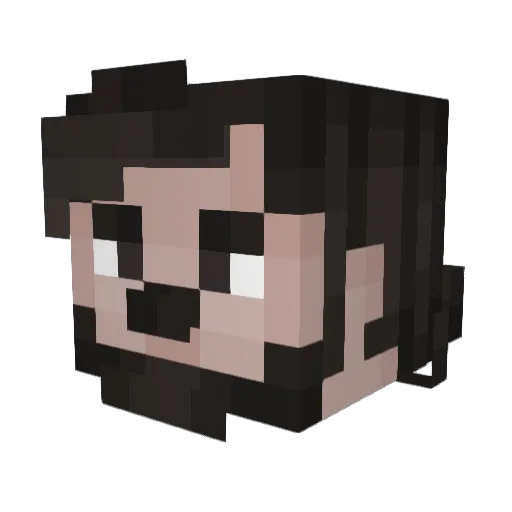 o0rtj0o Minecraft avatar head, 3D render