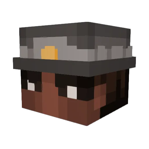 o12 Minecraft avatar head, 3D render