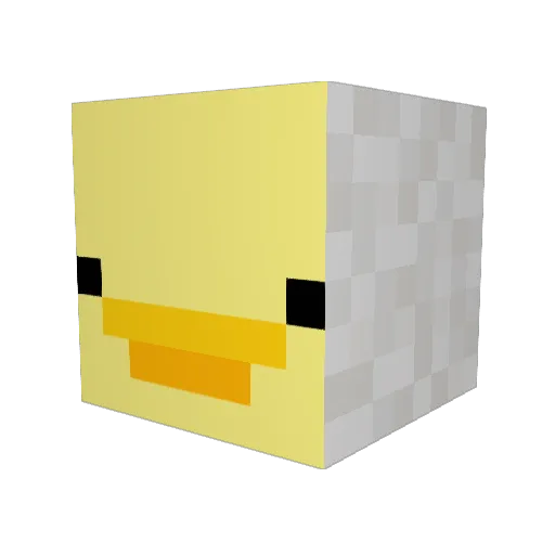 o1nky Minecraft avatar head, 3D render