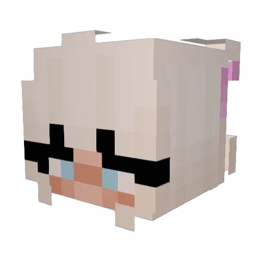 o1vy Minecraft avatar head, 3D render
