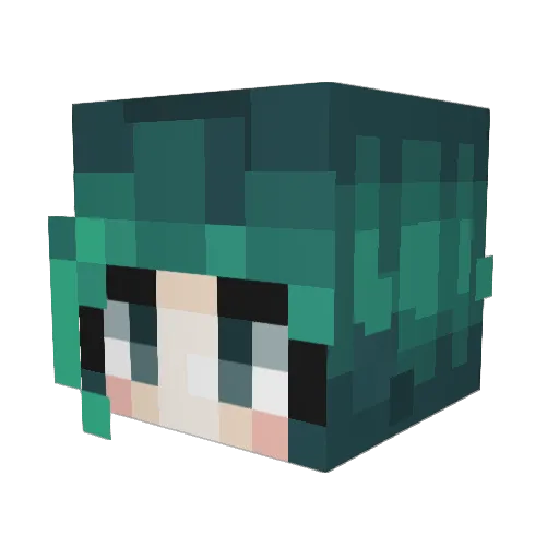 o3_13am Minecraft avatar head, 3D render