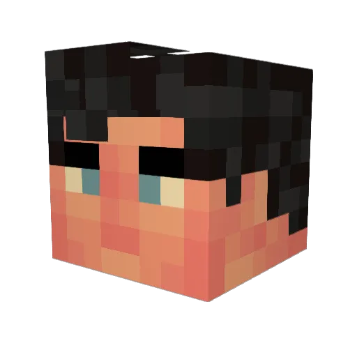 o3d_ Minecraft avatar head, 3D render