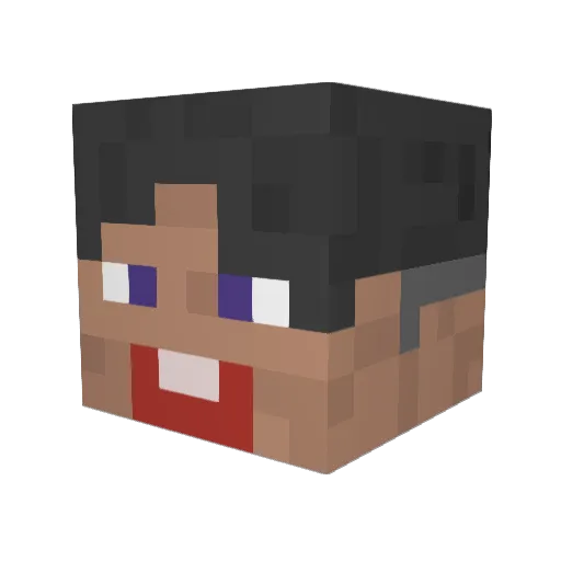 o3o_o Minecraft avatar head, 3D render