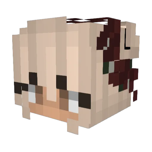 o3vv Minecraft avatar head, 3D render