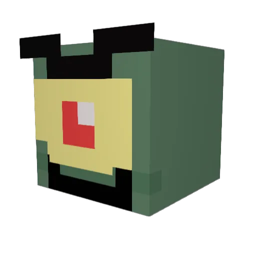 o4Me Minecraft avatar head, 3D render