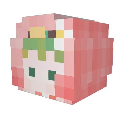 o66HEUN99o Minecraft avatar head, 3D render