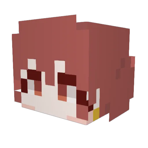 o6l2020_ Minecraft avatar head, 3D render